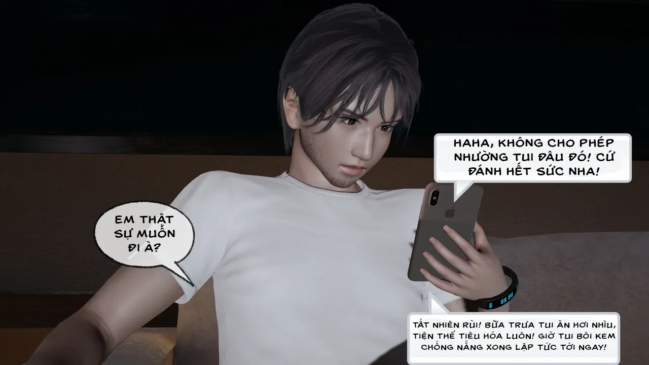 HentaiVN.net - Ảnh 14 - Cô bạn gái Tiểu Vy bị ngốc của tôi. - Chapter 5.1: Sự cố tại sân bóng rổ (p1)