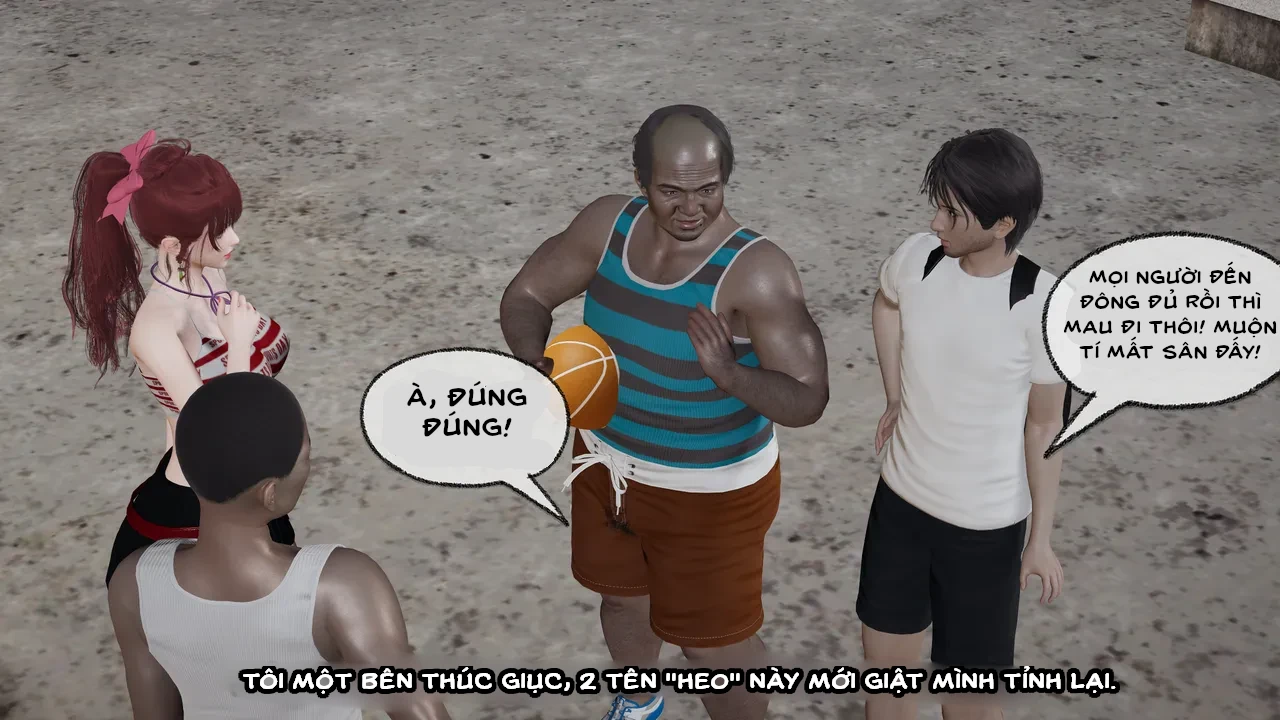 HentaiVN.net - Ảnh 25 - Cô bạn gái Tiểu Vy bị ngốc của tôi. - Chapter 5.1: Sự cố tại sân bóng rổ (p1)