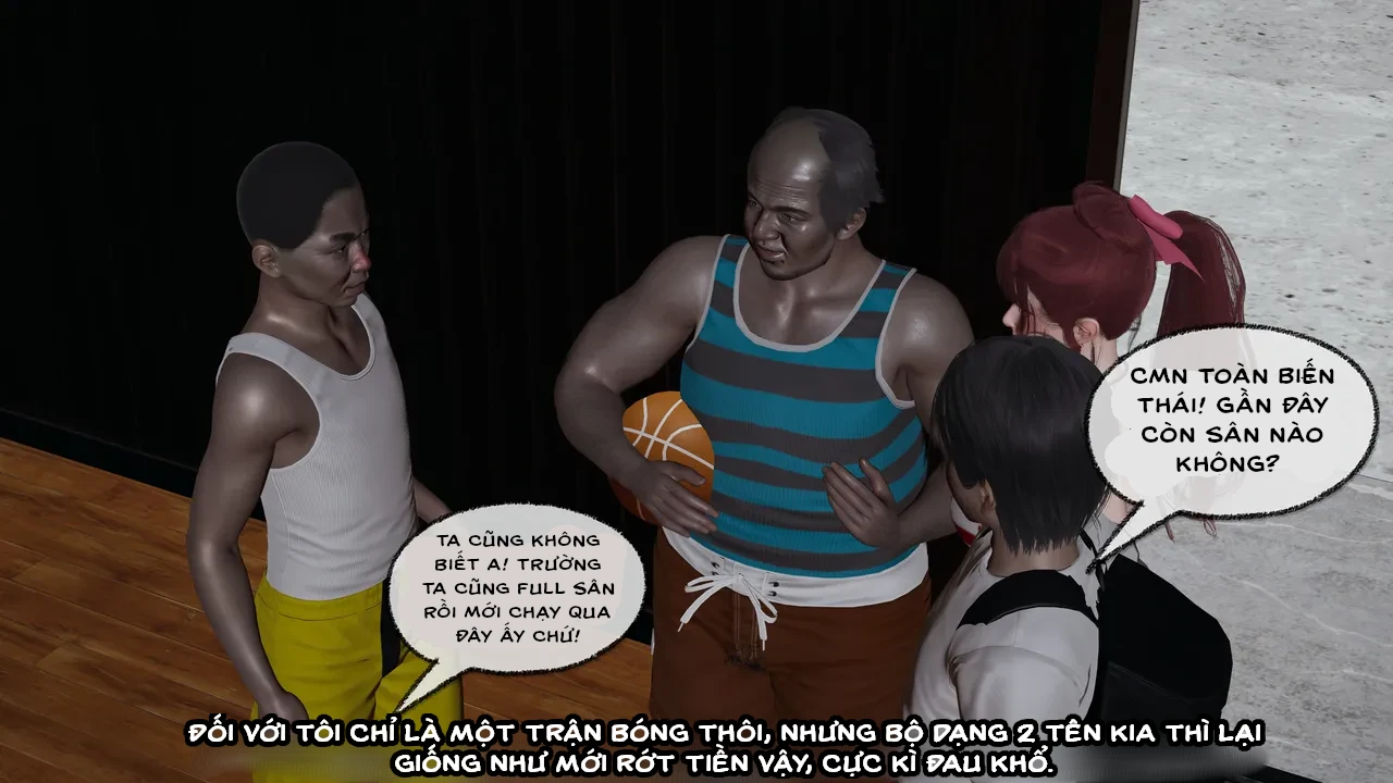 HentaiVN.net - Ảnh 28 - Cô bạn gái Tiểu Vy bị ngốc của tôi. - Chapter 5.1: Sự cố tại sân bóng rổ (p1)