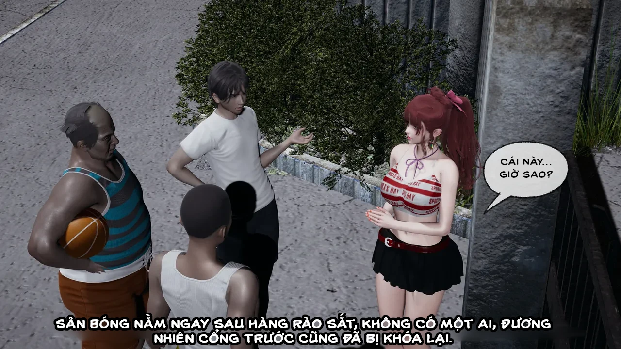HentaiVN.net - Ảnh 31 - Cô bạn gái Tiểu Vy bị ngốc của tôi. - Chapter 5.1: Sự cố tại sân bóng rổ (p1)