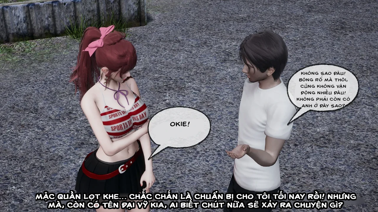 HentaiVN.net - Ảnh 42 - Cô bạn gái Tiểu Vy bị ngốc của tôi. - Chapter 5.1: Sự cố tại sân bóng rổ (p1)