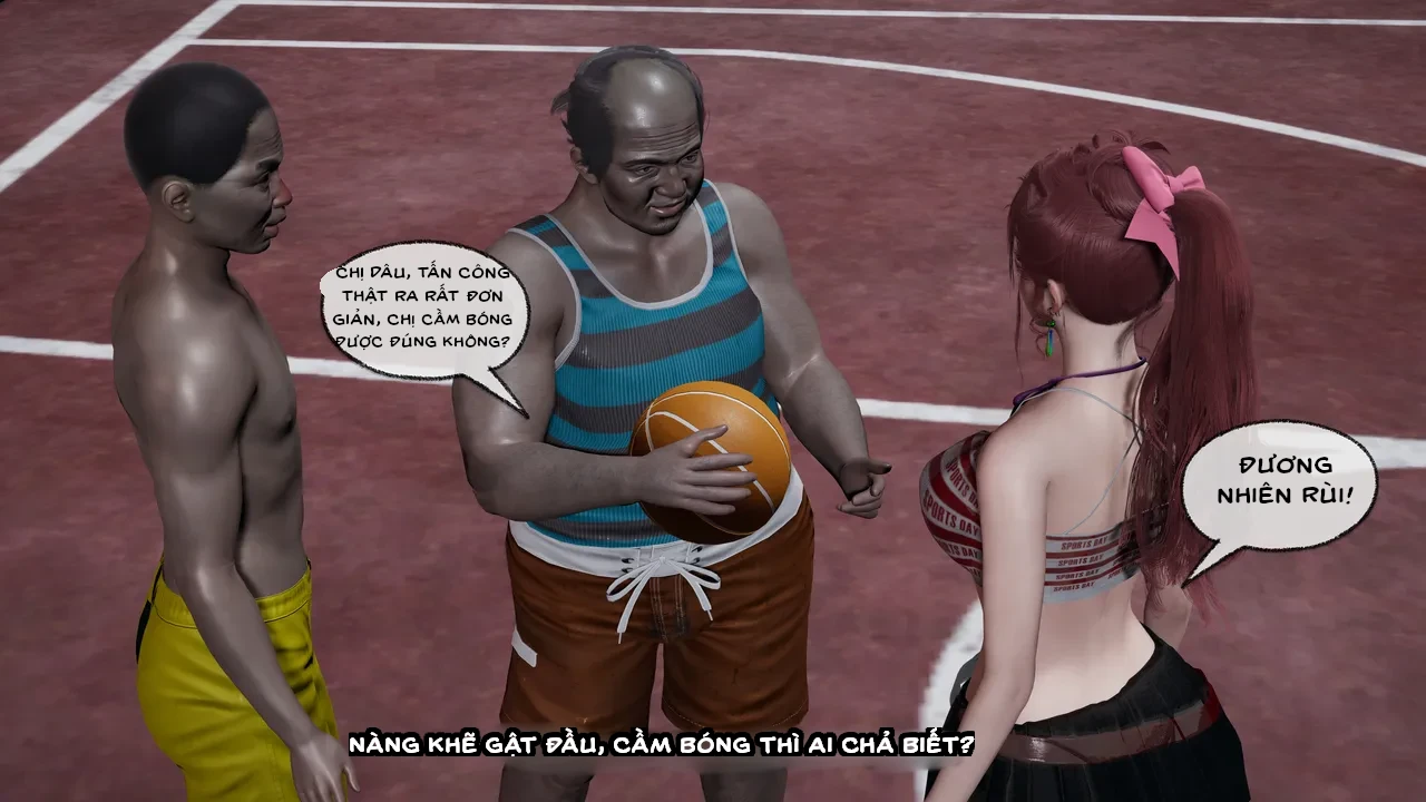 HentaiVN.net - Ảnh 59 - Cô bạn gái Tiểu Vy bị ngốc của tôi. - Chapter 5.1: Sự cố tại sân bóng rổ (p1)
