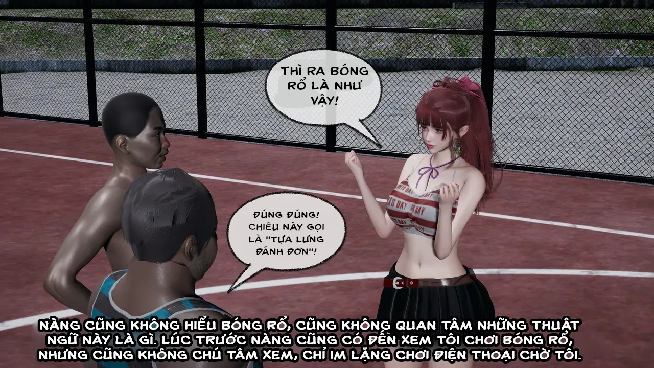 HentaiVN.net - Ảnh 63 - Cô bạn gái Tiểu Vy bị ngốc của tôi. - Chapter 5.1: Sự cố tại sân bóng rổ (p1)