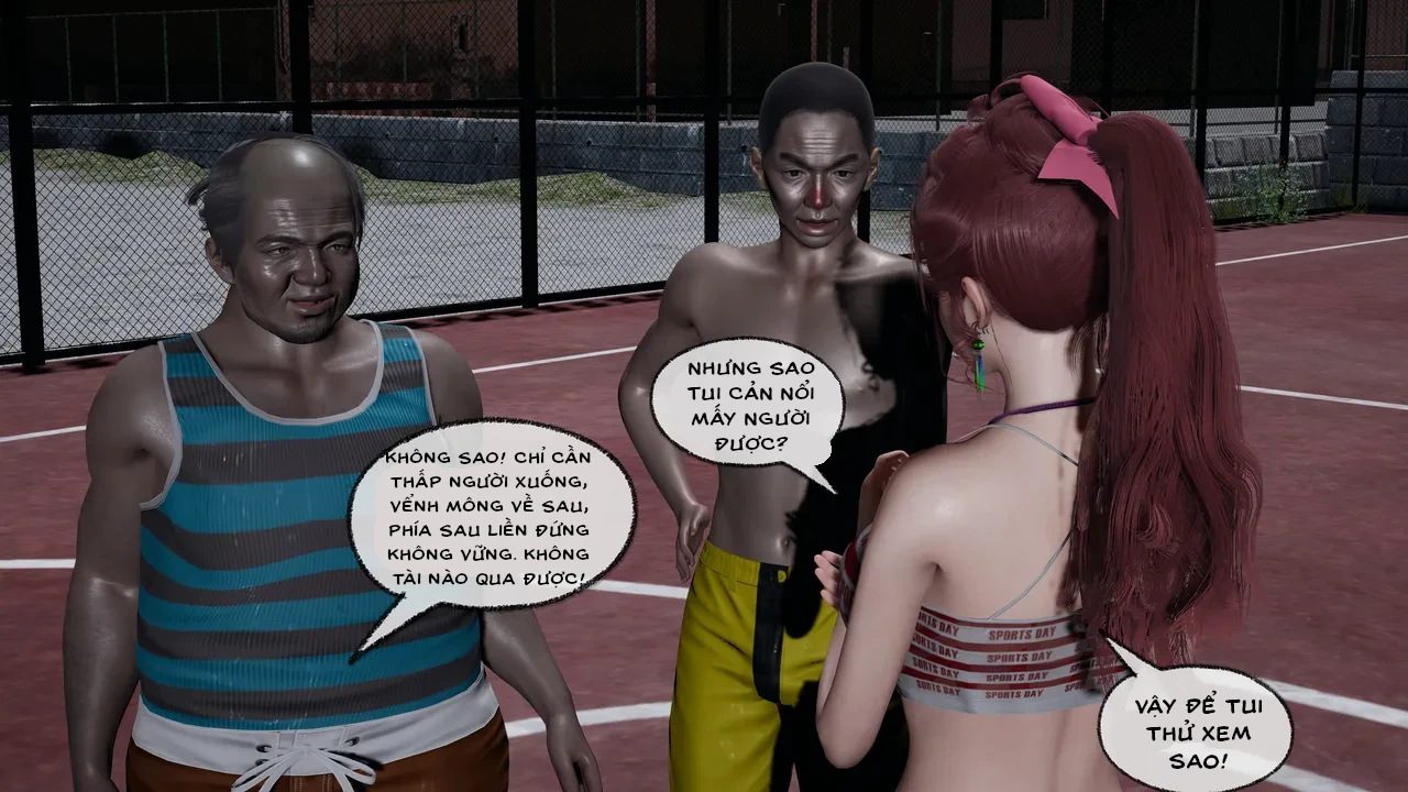 HentaiVN.net - Ảnh 64 - Cô bạn gái Tiểu Vy bị ngốc của tôi. - Chapter 5.1: Sự cố tại sân bóng rổ (p1)