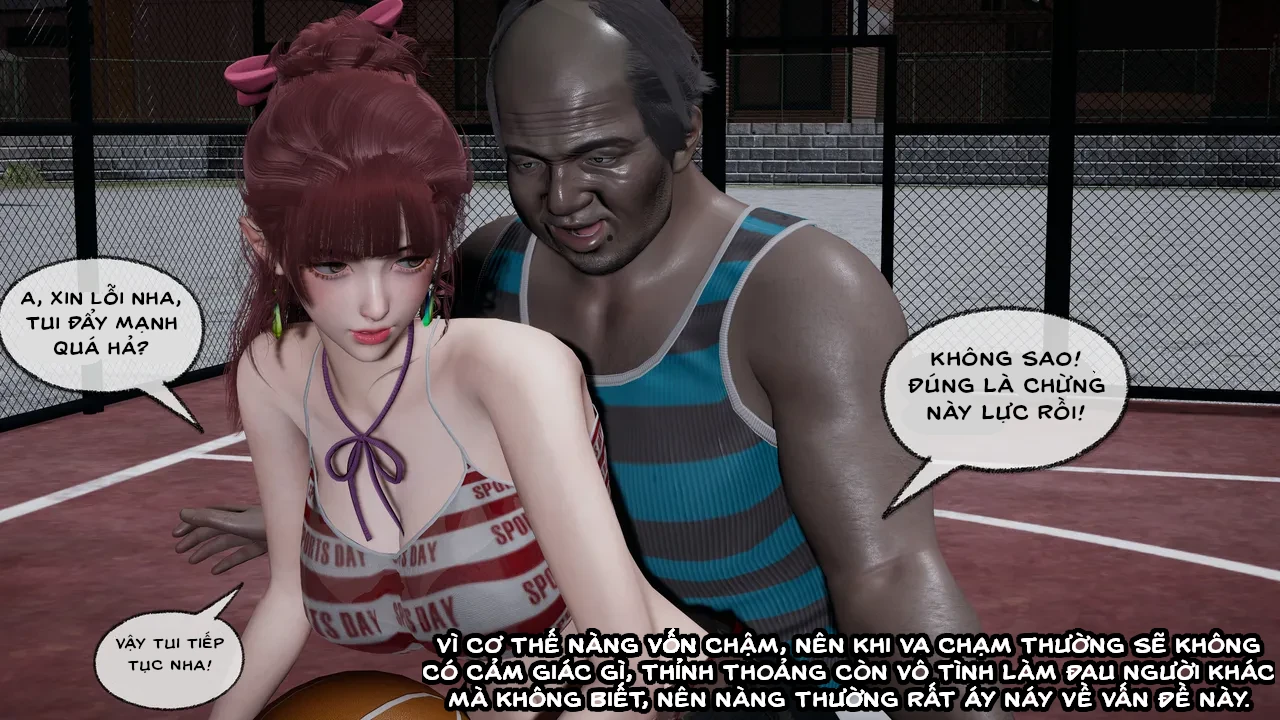 HentaiVN.net - Ảnh 68 - Cô bạn gái Tiểu Vy bị ngốc của tôi. - Chapter 5.1: Sự cố tại sân bóng rổ (p1)