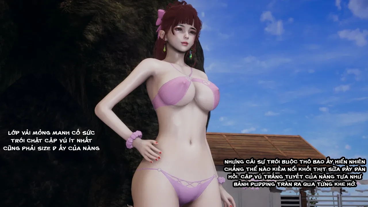 HentaiVN.net - Ảnh 7 - Cô bạn gái Tiểu Vy bị ngốc của tôi. - Chapter 9.3: Bãi biển