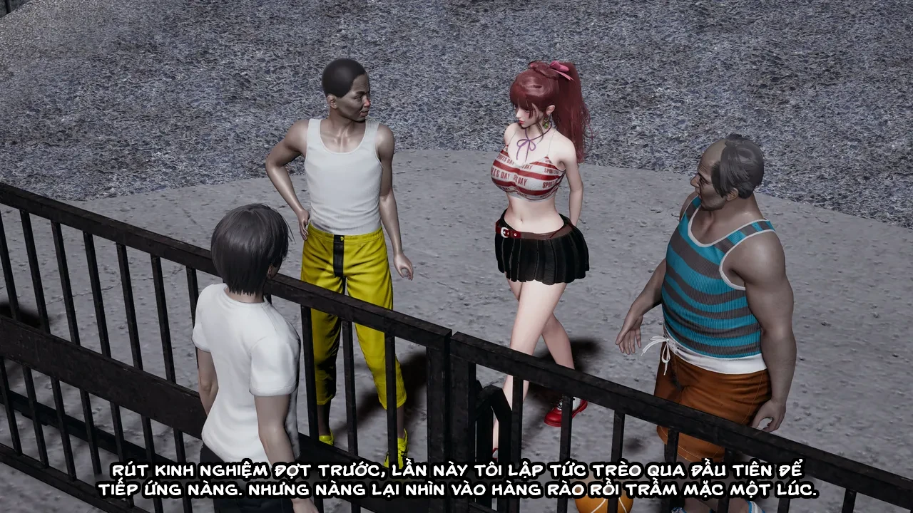 HentaiVN.net - Ảnh 11 - Cô bạn gái Tiểu Vy bị ngốc của tôi. - Chapter 5.2: Sự cố tại sân bóng rổ (p2)