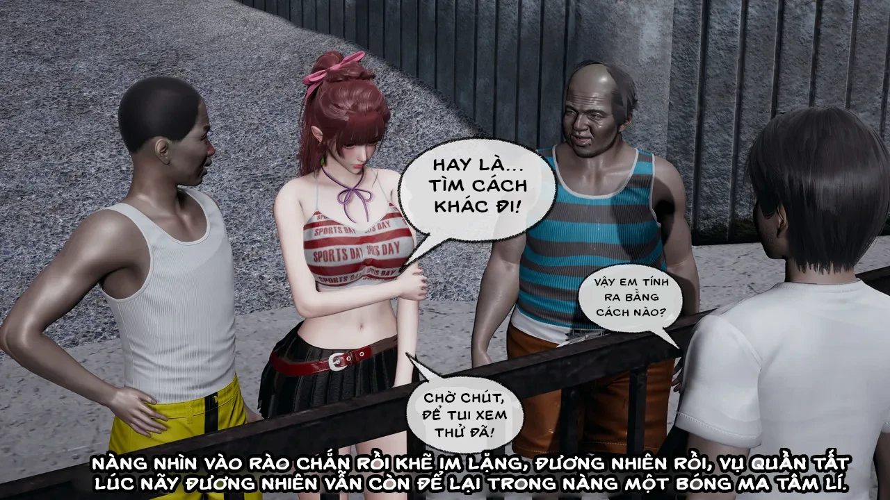 HentaiVN.net - Ảnh 12 - Cô bạn gái Tiểu Vy bị ngốc của tôi. - Chapter 5.2: Sự cố tại sân bóng rổ (p2)