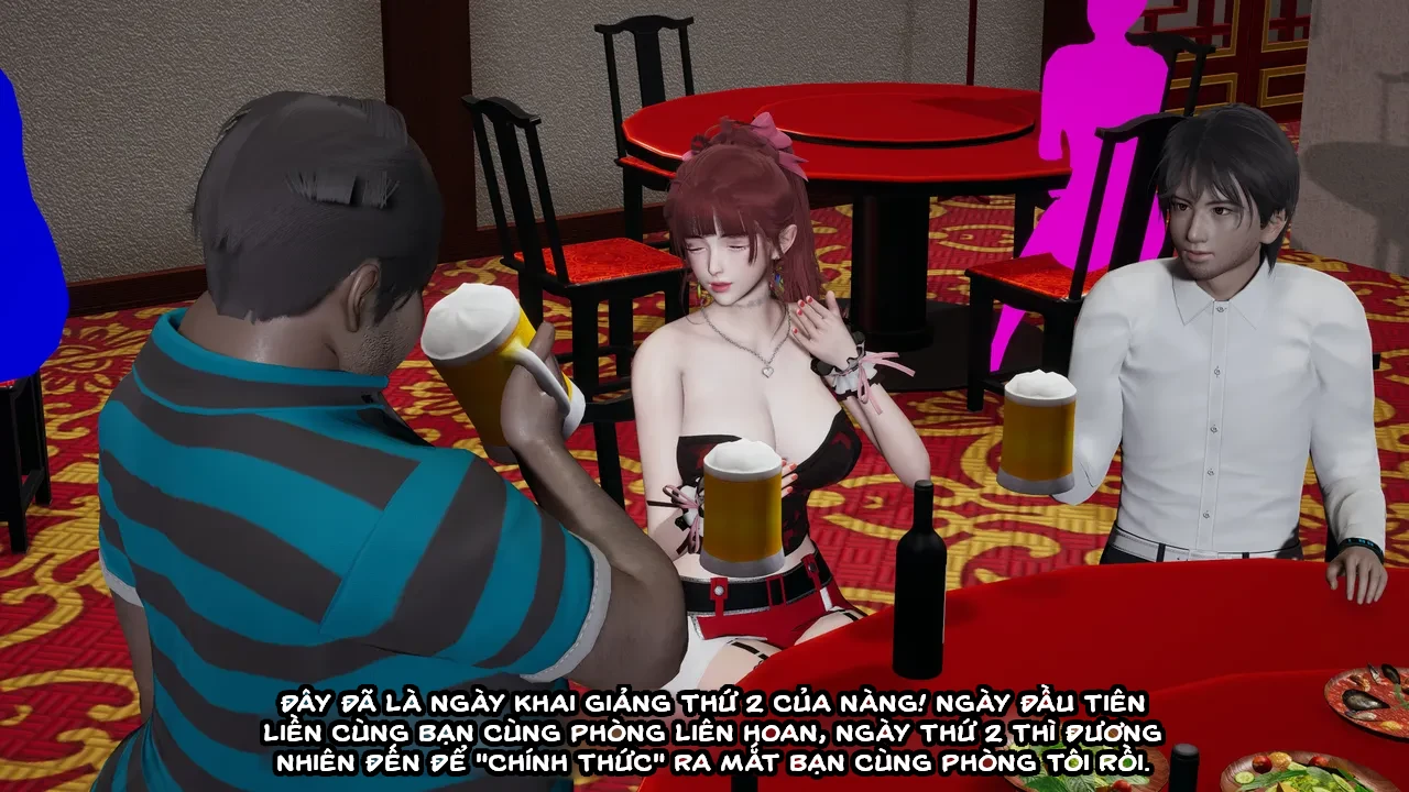 HentaiVN.net - Ảnh 4 - Cô bạn gái Tiểu Vy bị ngốc của tôi. - Chapter 7.1: Chuốc say (p1)