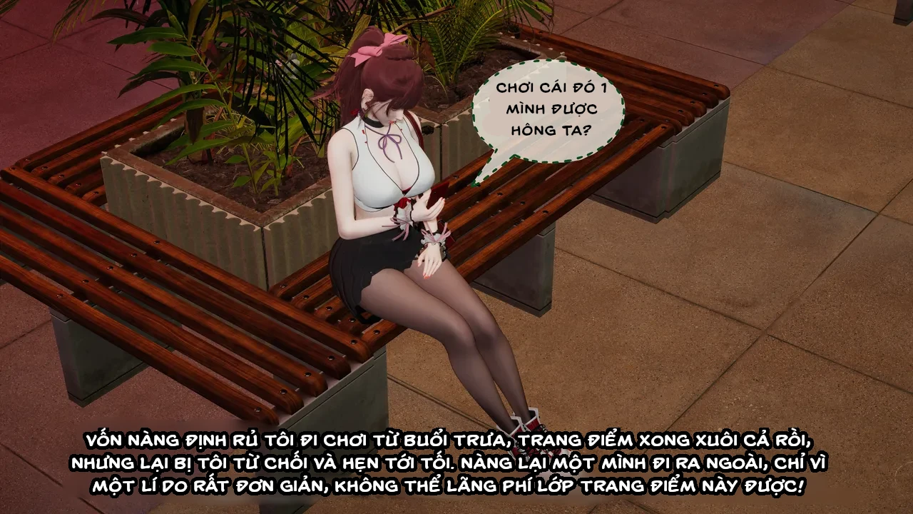 HentaiVN.net - Ảnh 6 - Cô bạn gái Tiểu Vy bị ngốc của tôi. - 8.1: đi chơi một mình