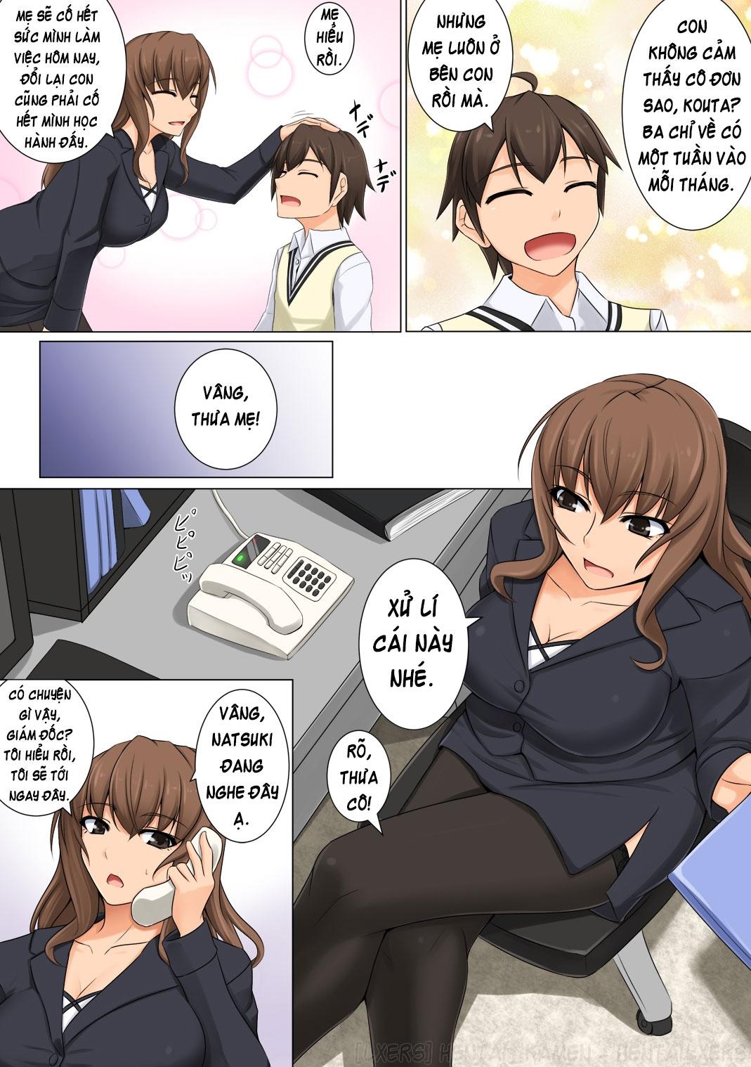 HentaiVN.net - Ảnh 4 - Daisuki na Mama ga Ie de Azukatta Shachou no Kuso Musuko no Chinpo no Toriko ni Sarete ita - Oneshot
