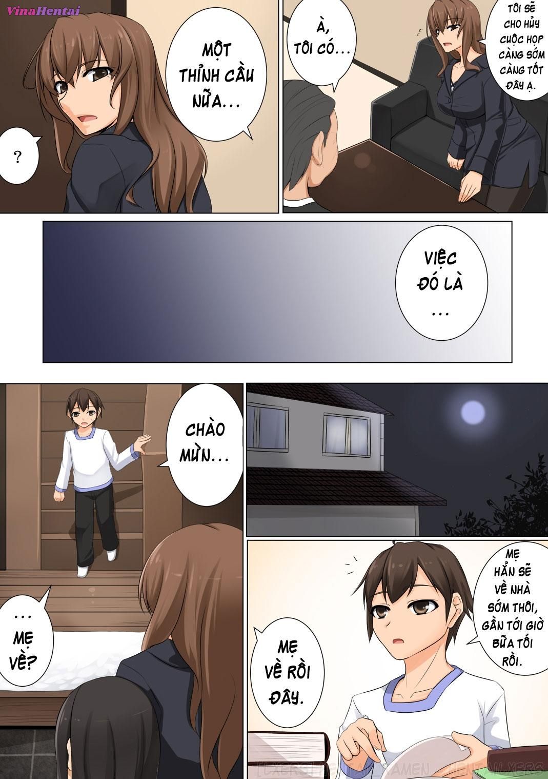 HentaiVN.net - Ảnh 6 - Daisuki na Mama ga Ie de Azukatta Shachou no Kuso Musuko no Chinpo no Toriko ni Sarete ita - Oneshot