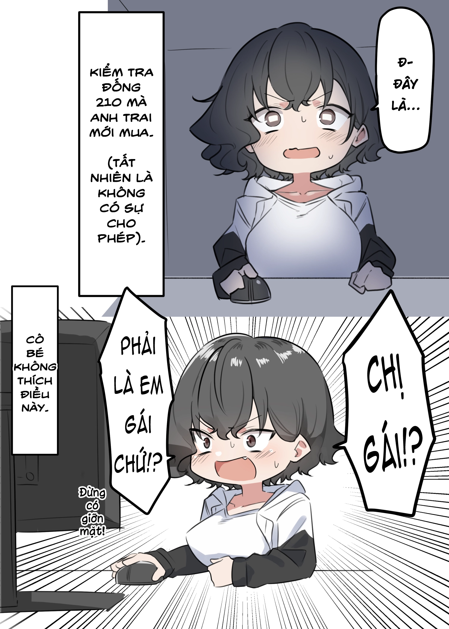 HentaiVN.net - Ảnh 12 - Cô Em Gái Mei-chan Cuồng Hôn - 10. Em Gái Khi Say Và Chị Gái?