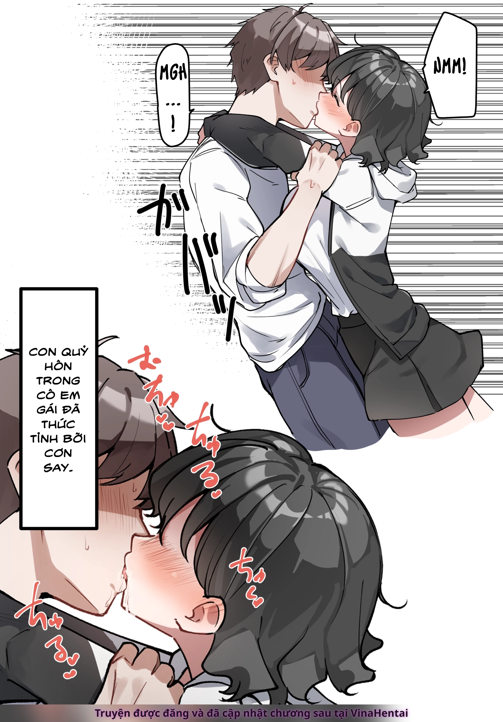 HentaiVN.net - Ảnh 3 - Cô Em Gái Mei-chan Cuồng Hôn - 10. Em Gái Khi Say Và Chị Gái?