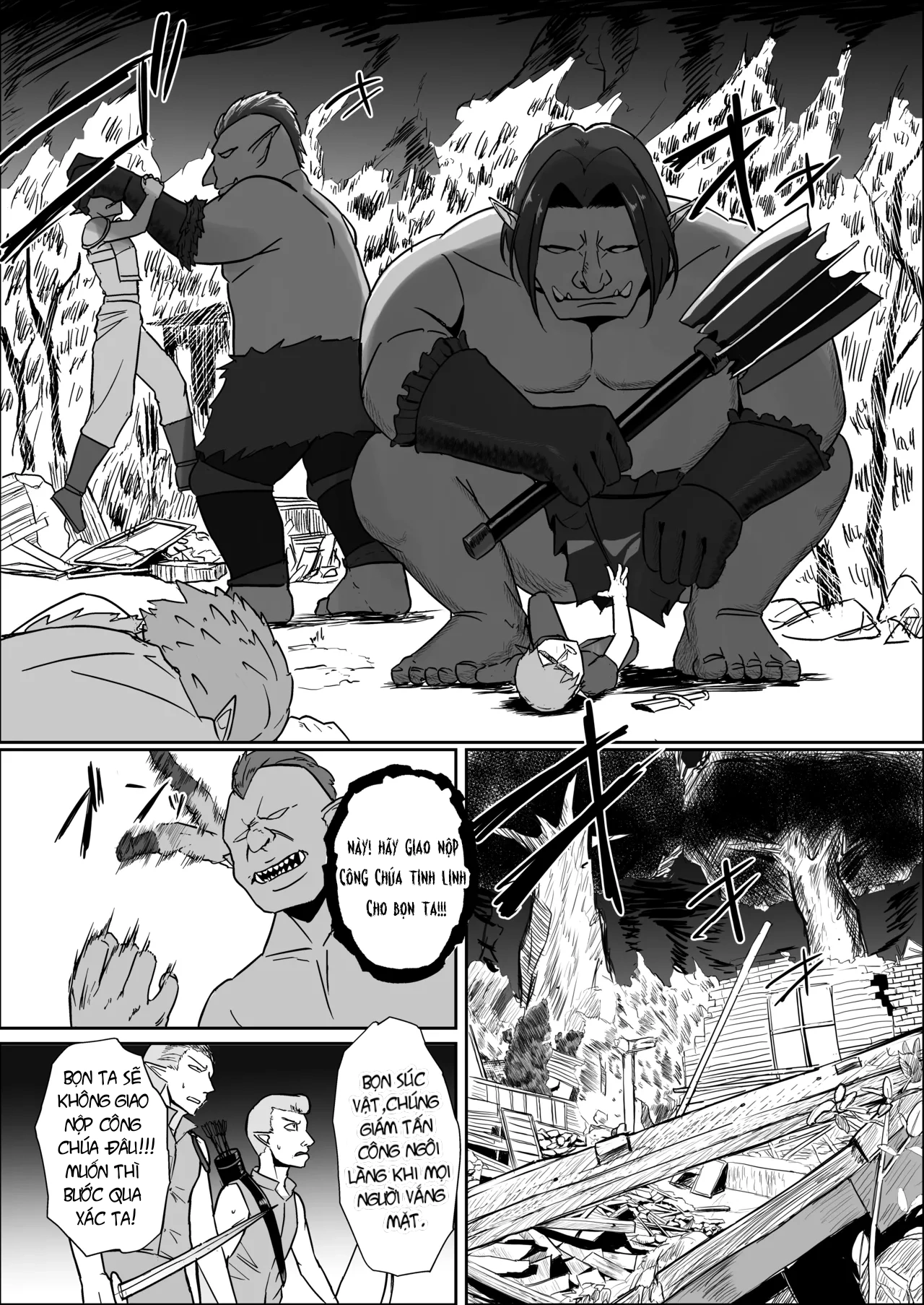 HentaiVN.net - Ảnh 3 - Torawareta Elf Touzen Seidorei no Kei - oneshot