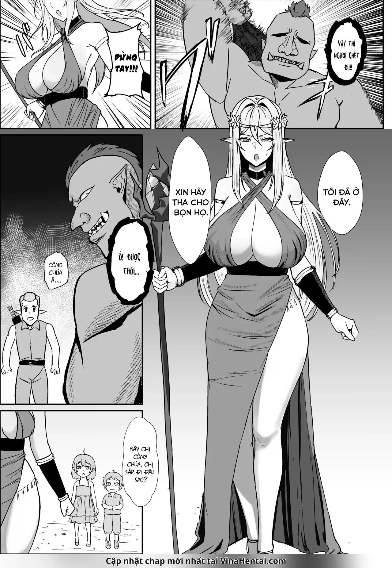 HentaiVN.net - Ảnh 4 - Torawareta Elf Touzen Seidorei no Kei - oneshot
