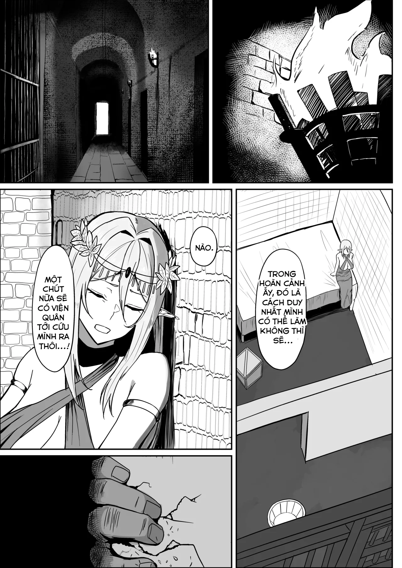 HentaiVN.net - Ảnh 6 - Torawareta Elf Touzen Seidorei no Kei - oneshot