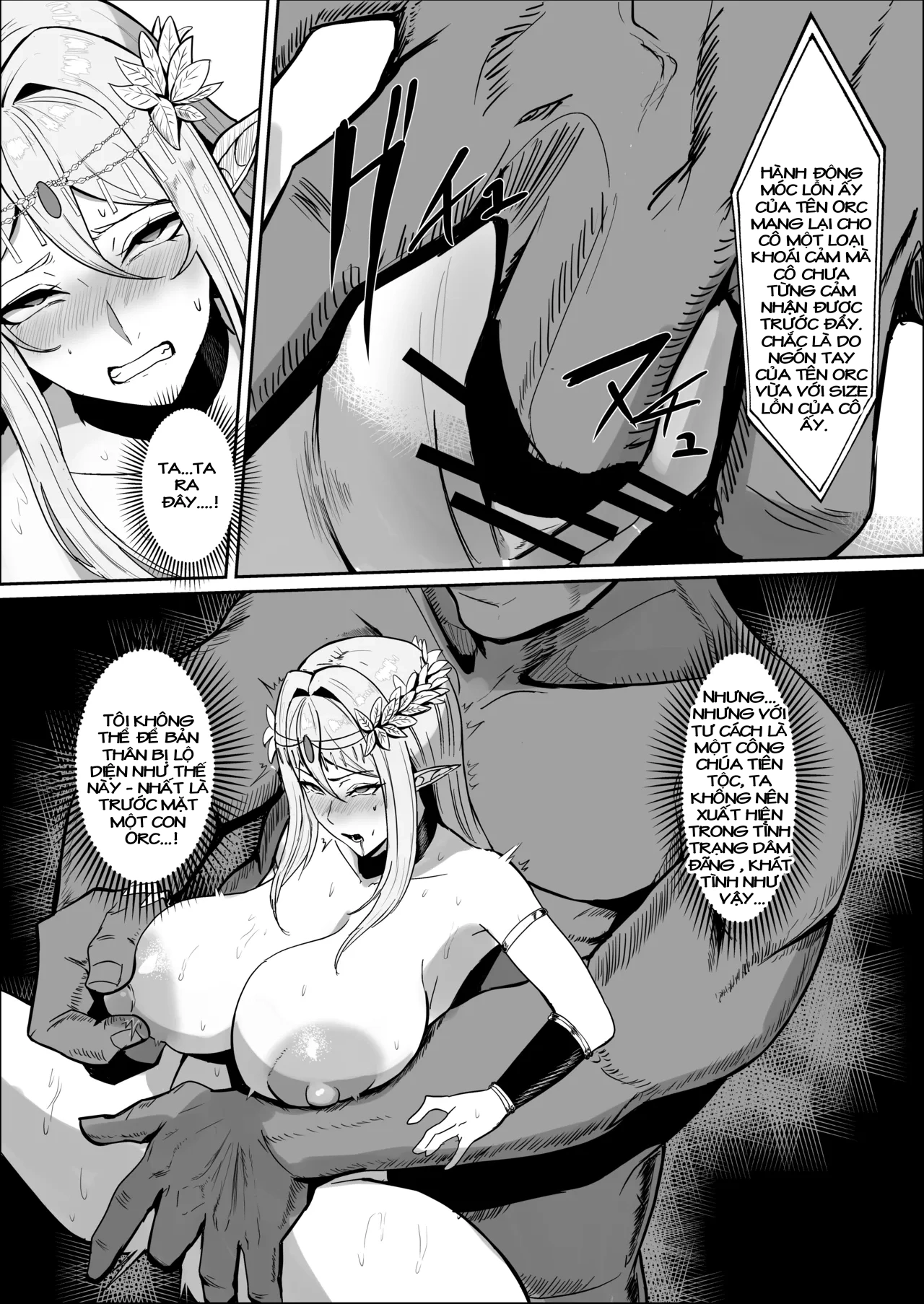 HentaiVN.net - Ảnh 15 - Torawareta Elf Touzen Seidorei no Kei - oneshot
