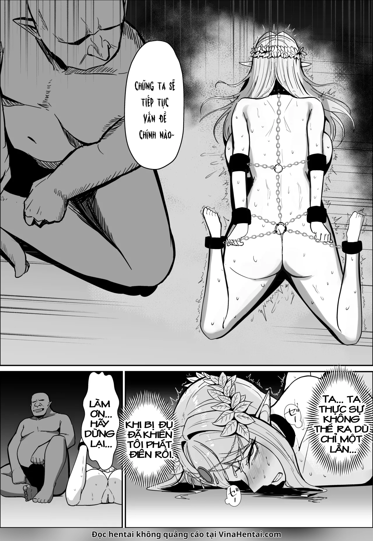 HentaiVN.net - Ảnh 19 - Torawareta Elf Touzen Seidorei no Kei - oneshot