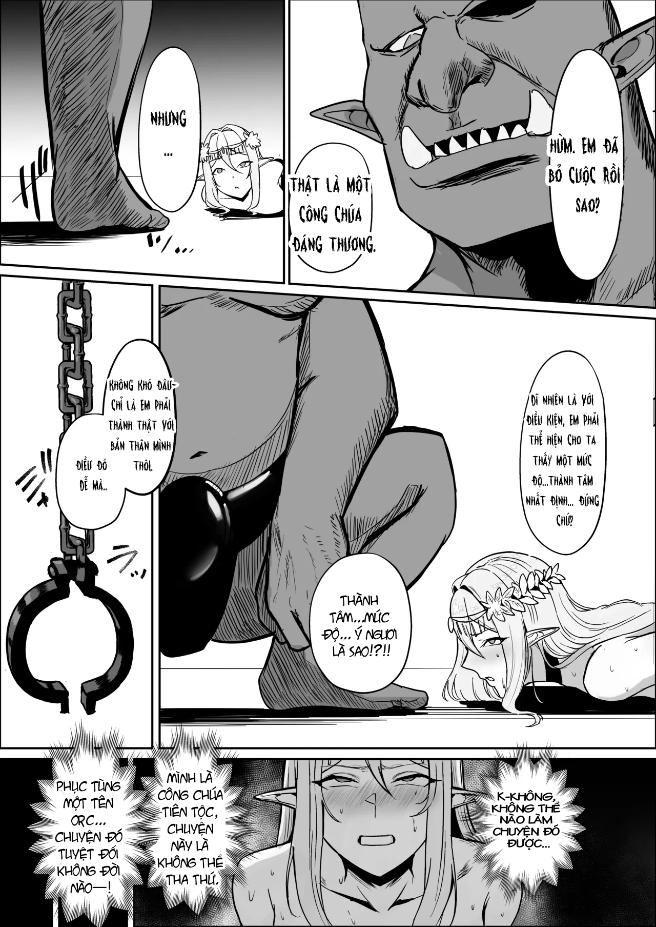 HentaiVN.net - Ảnh 20 - Torawareta Elf Touzen Seidorei no Kei - oneshot