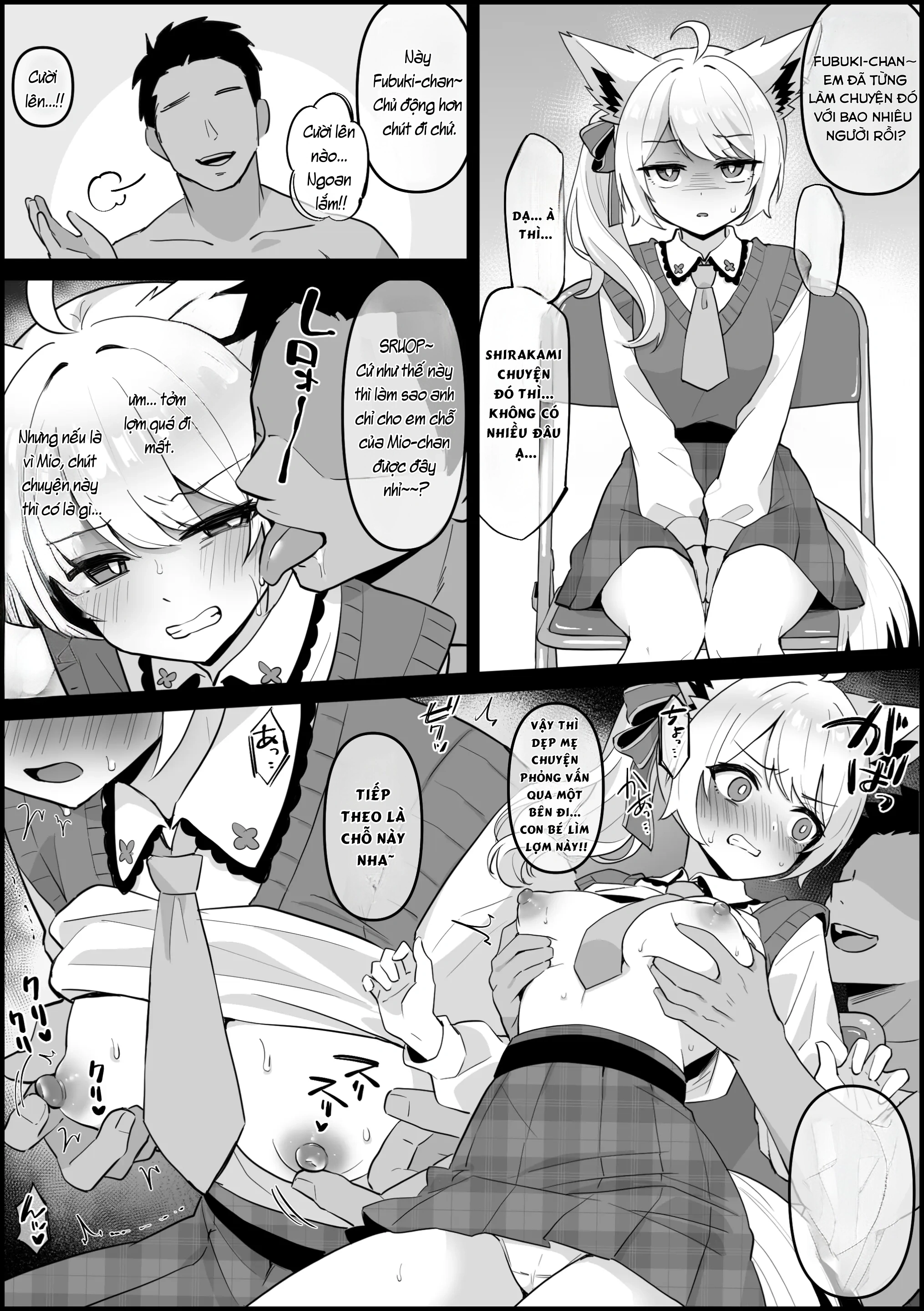 HentaiVN.net - Ảnh 3 - Shirakami Fubuki: Rơi Vào Cạm Bẫy AV Vì Bạn Thân Mio - Oneshot