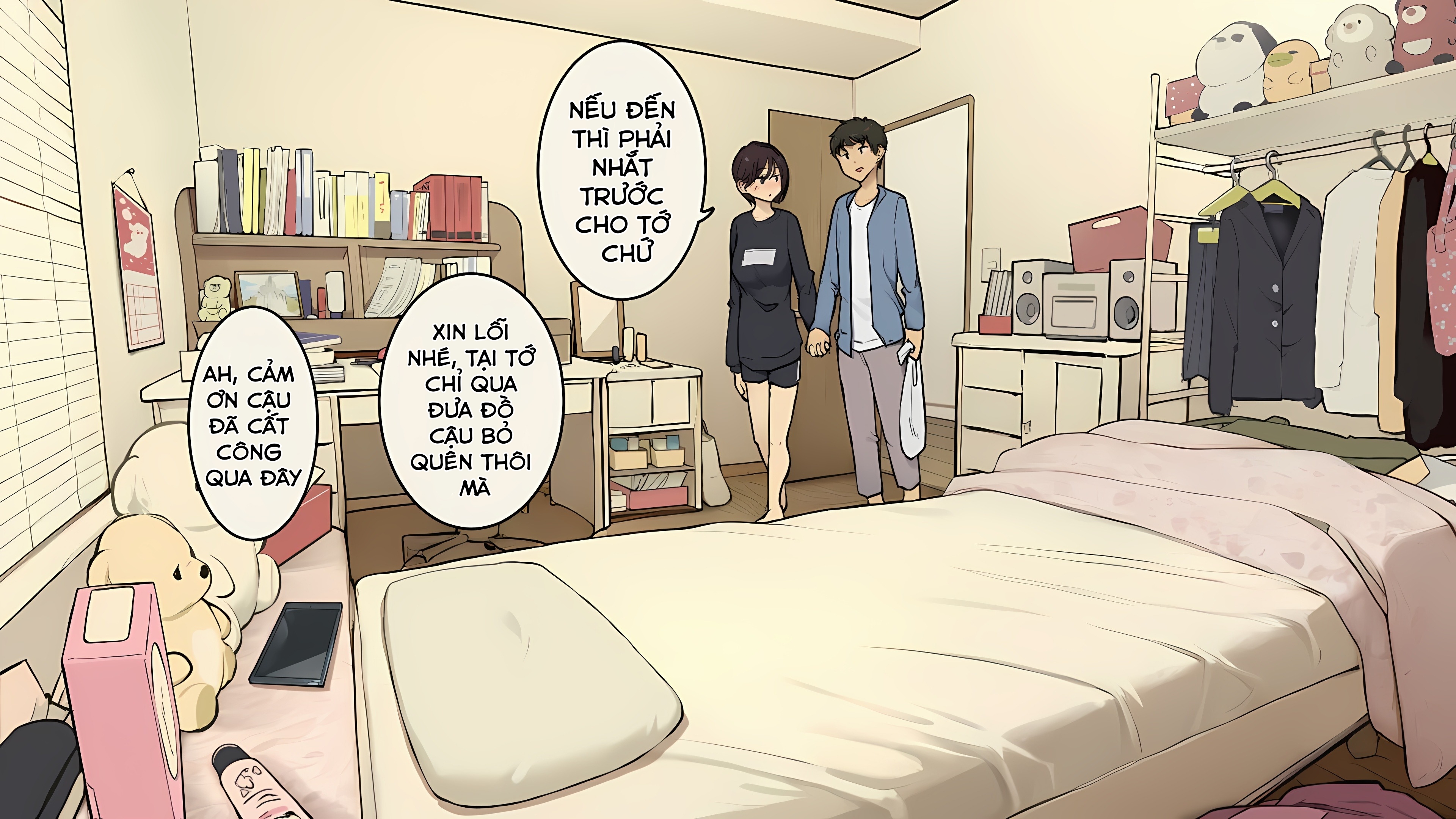 HentaiVN.net - Ảnh 8 - Thời học sinh cố gắng làm tình trong phòng riêng khi cả gia đình vẫn ở nhà - Phòng của Nanami
