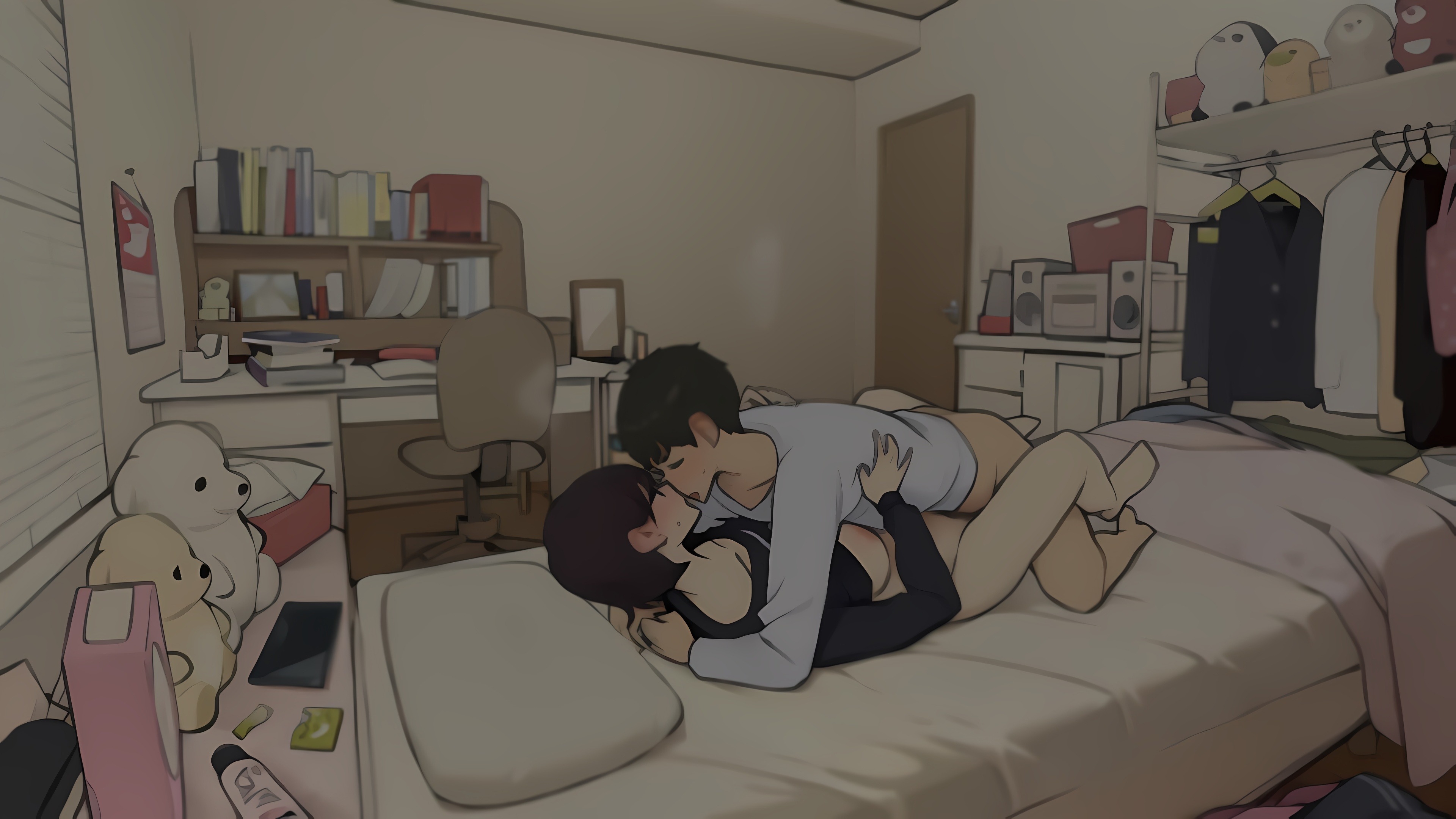 HentaiVN.net - Ảnh 25 - Thời học sinh cố gắng làm tình trong phòng riêng khi cả gia đình vẫn ở nhà - Phòng của Nanami