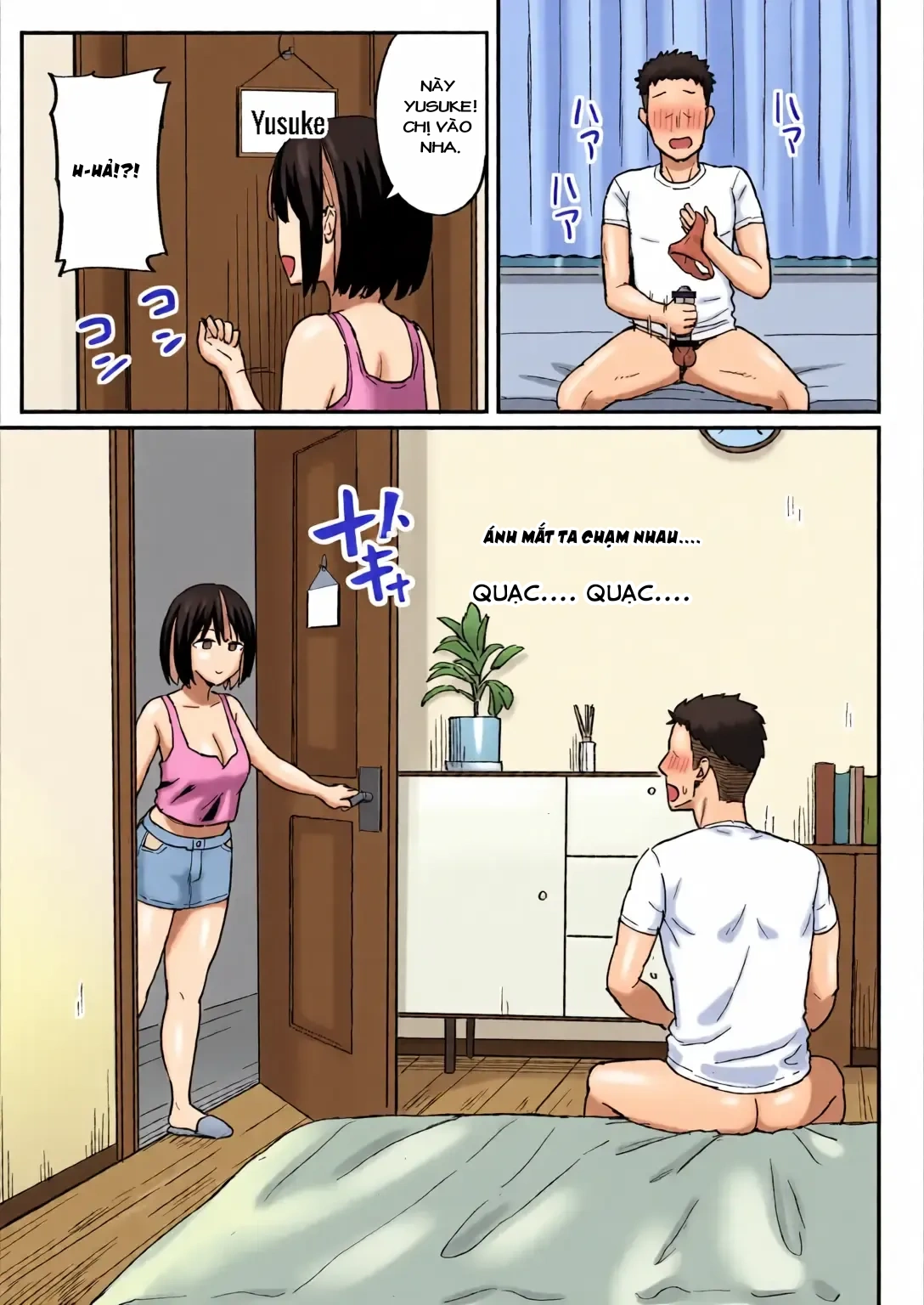 HentaiVN.net - Ảnh 8 - Cả chị và Mẹ Mới Đều Mê Mẩn Lấy Con Cặc Của Tôi - Chap 1 : Chị Moe