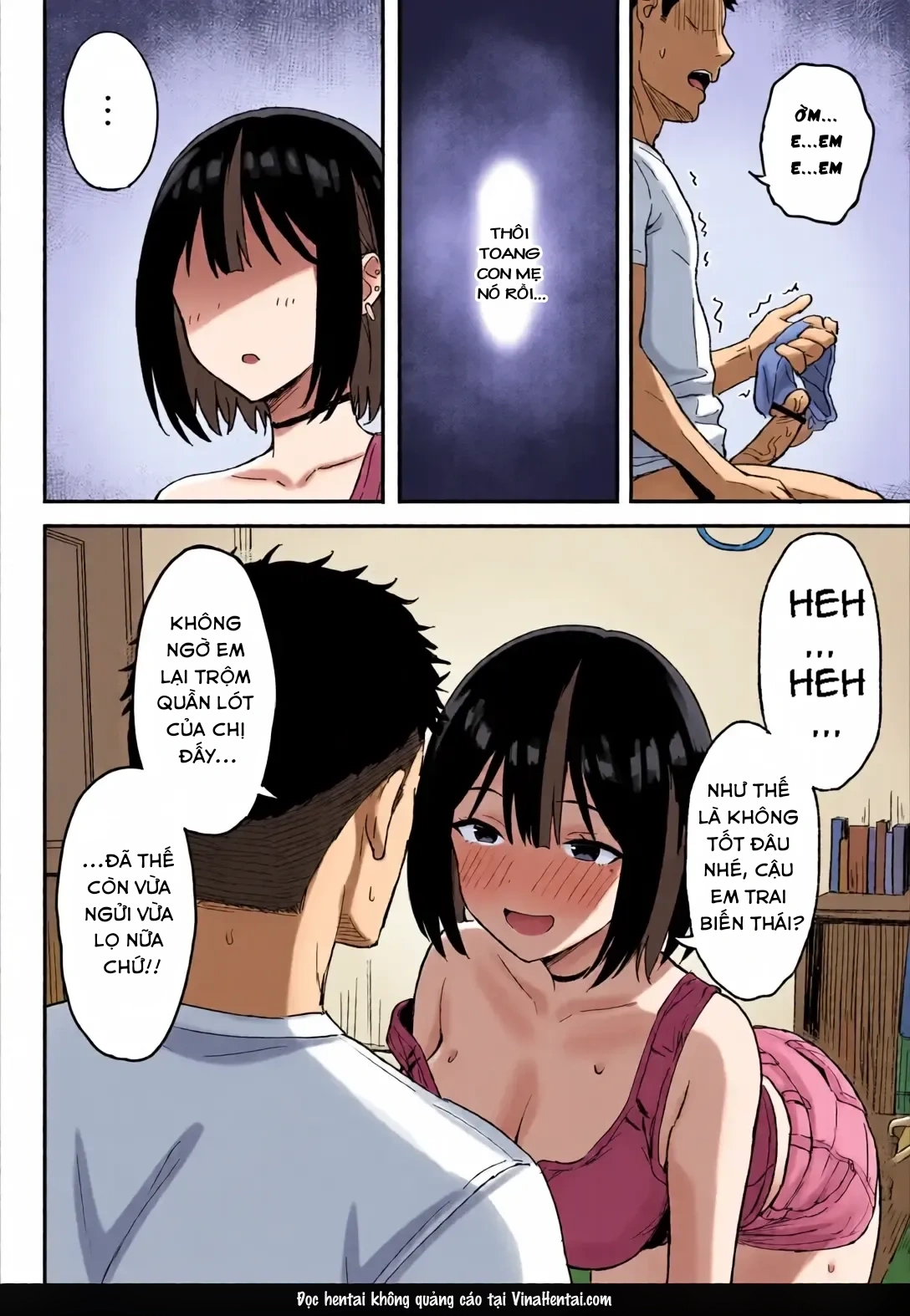 HentaiVN.net - Ảnh 9 - Cả chị và Mẹ Mới Đều Mê Mẩn Lấy Con Cặc Của Tôi - Chap 1 : Chị Moe