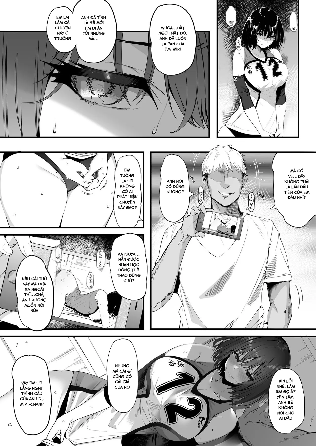 HentaiVN.net - Ảnh 12 - Koushinchou Volley-bu no Seisokei Kanojo ga Senpai no Mono ni Natte Shimau Ichibushijuu - Chap 1
