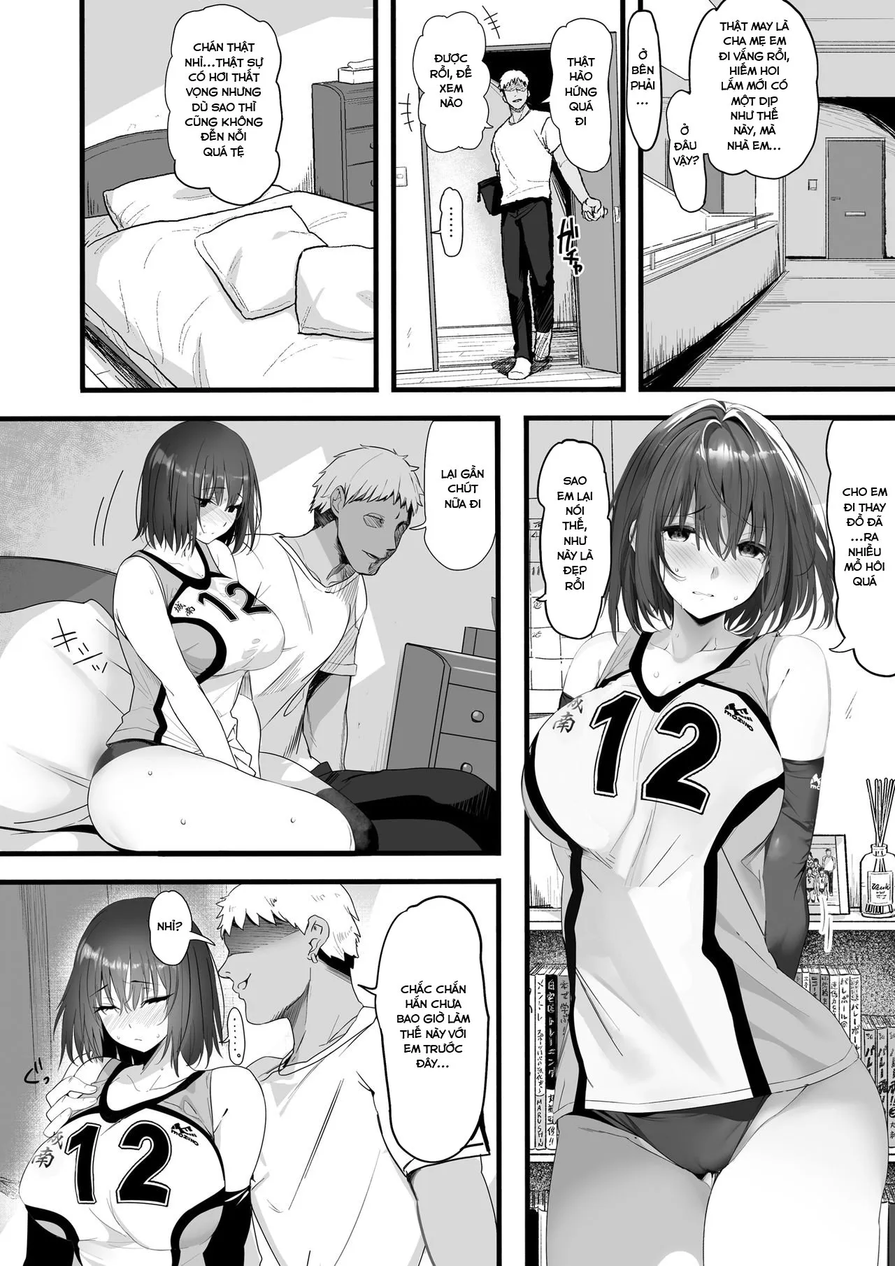 HentaiVN.net - Ảnh 13 - Koushinchou Volley-bu no Seisokei Kanojo ga Senpai no Mono ni Natte Shimau Ichibushijuu - Chap 1