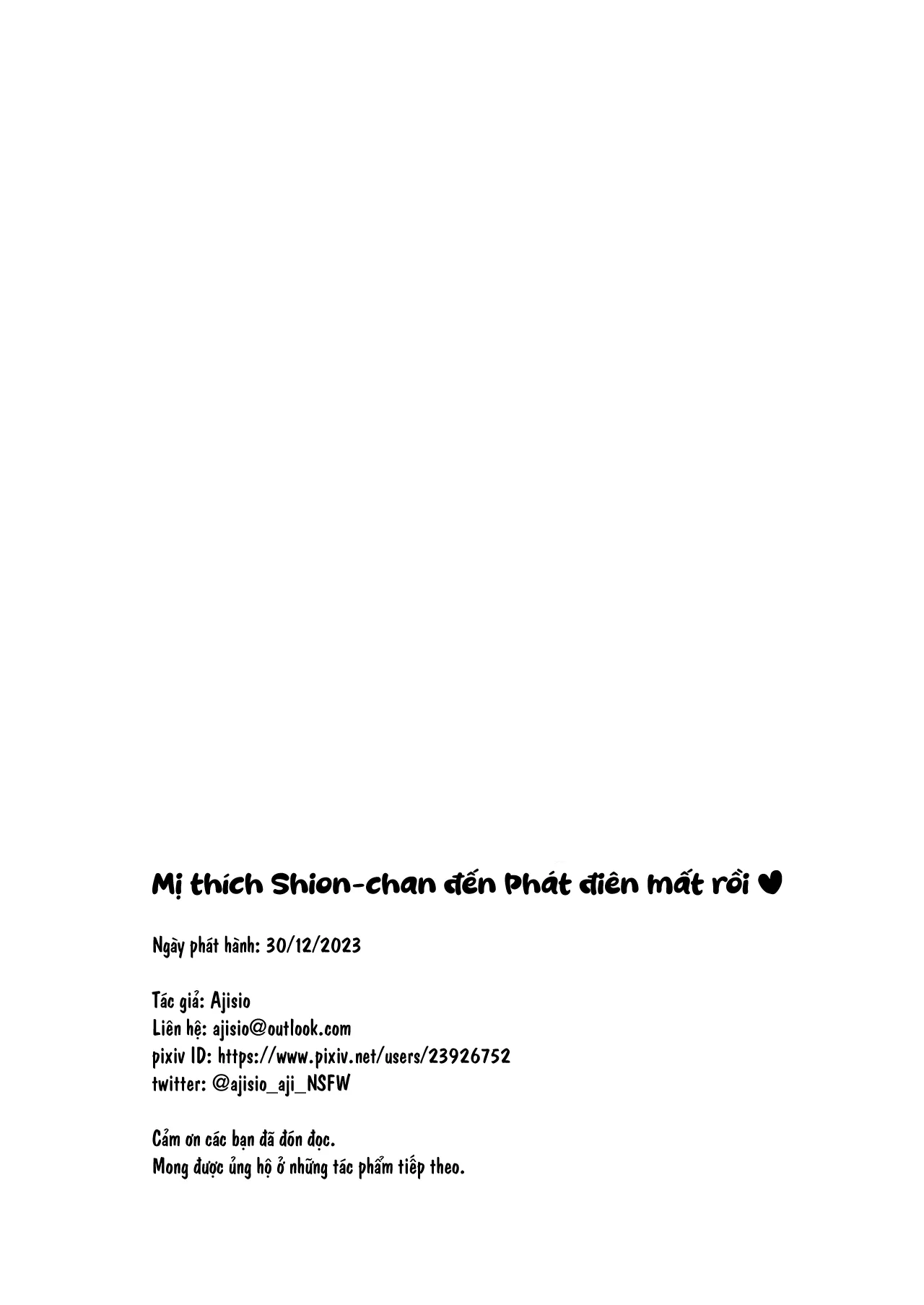 HentaiVN.net - Ảnh 25 - Mị thích Shion-chan đến phát điên mất rồi ♥ - Oneshot