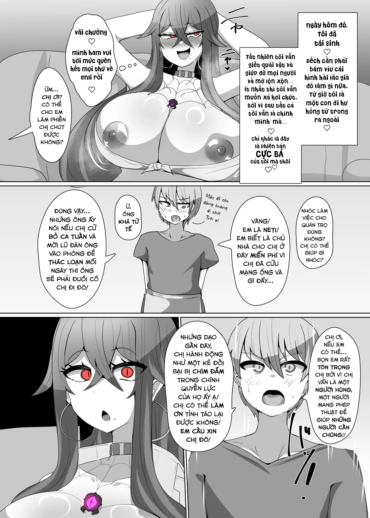 HentaiVN.net - Ảnh 18 - Ngôi Nhà Của Sự Chuyển Nghề Hắc Ám - Chap 2: Phù thủy nhện