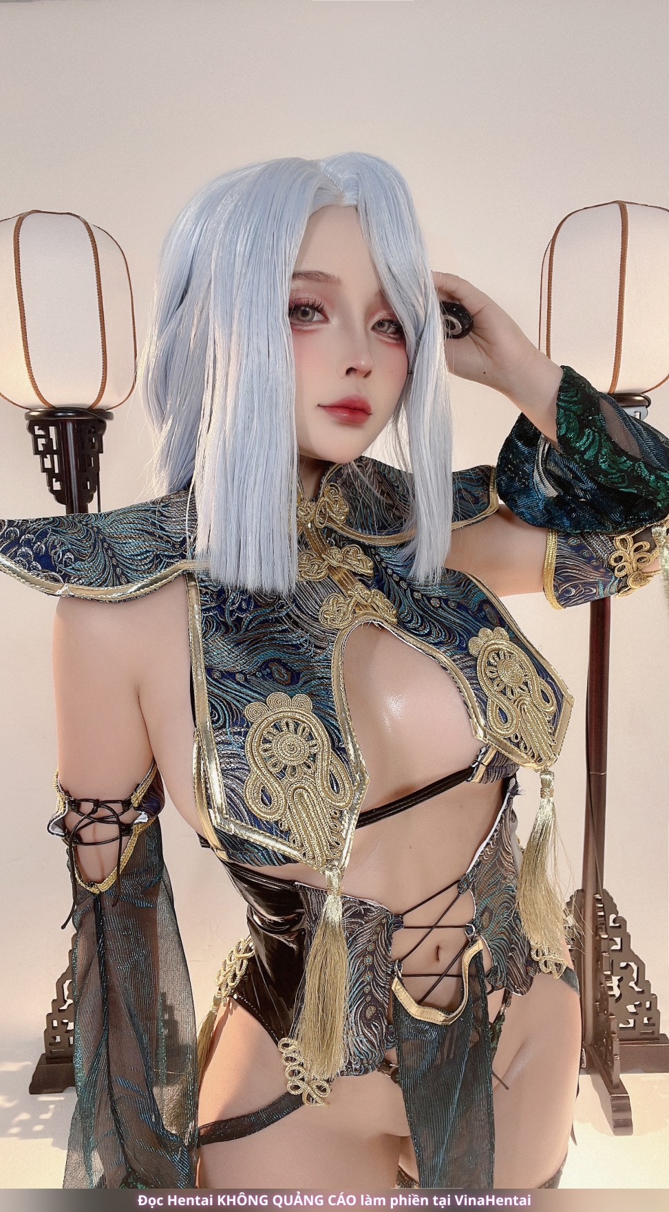 HentaiVN.net - Ảnh 25 - Sayo Momo cosplay  - Shenhe Lunar - Genshin Impact