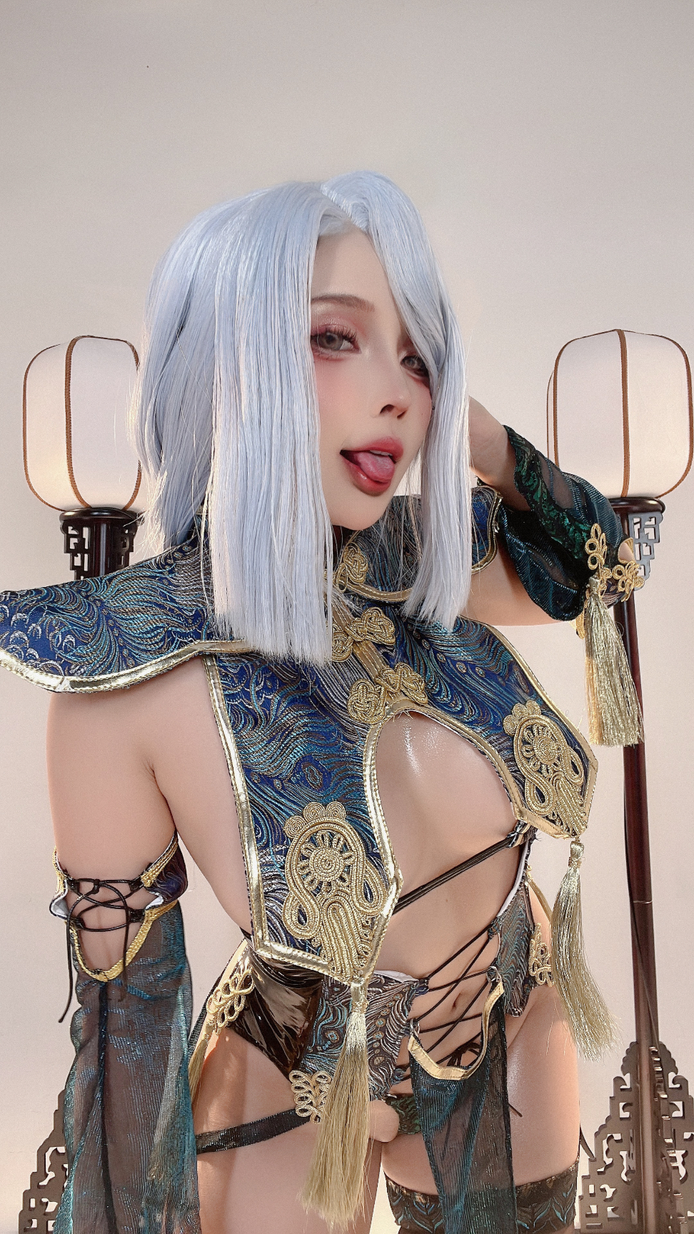 HentaiVN.net - Ảnh 28 - Sayo Momo cosplay  - Shenhe Lunar - Genshin Impact