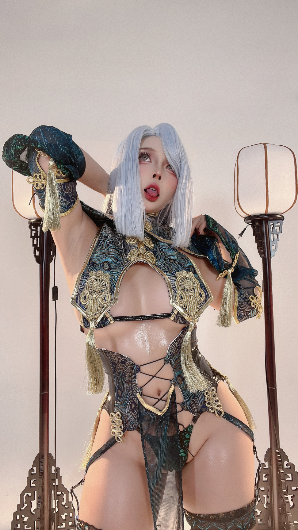 HentaiVN.net - Ảnh 31 - Sayo Momo cosplay  - Shenhe Lunar - Genshin Impact