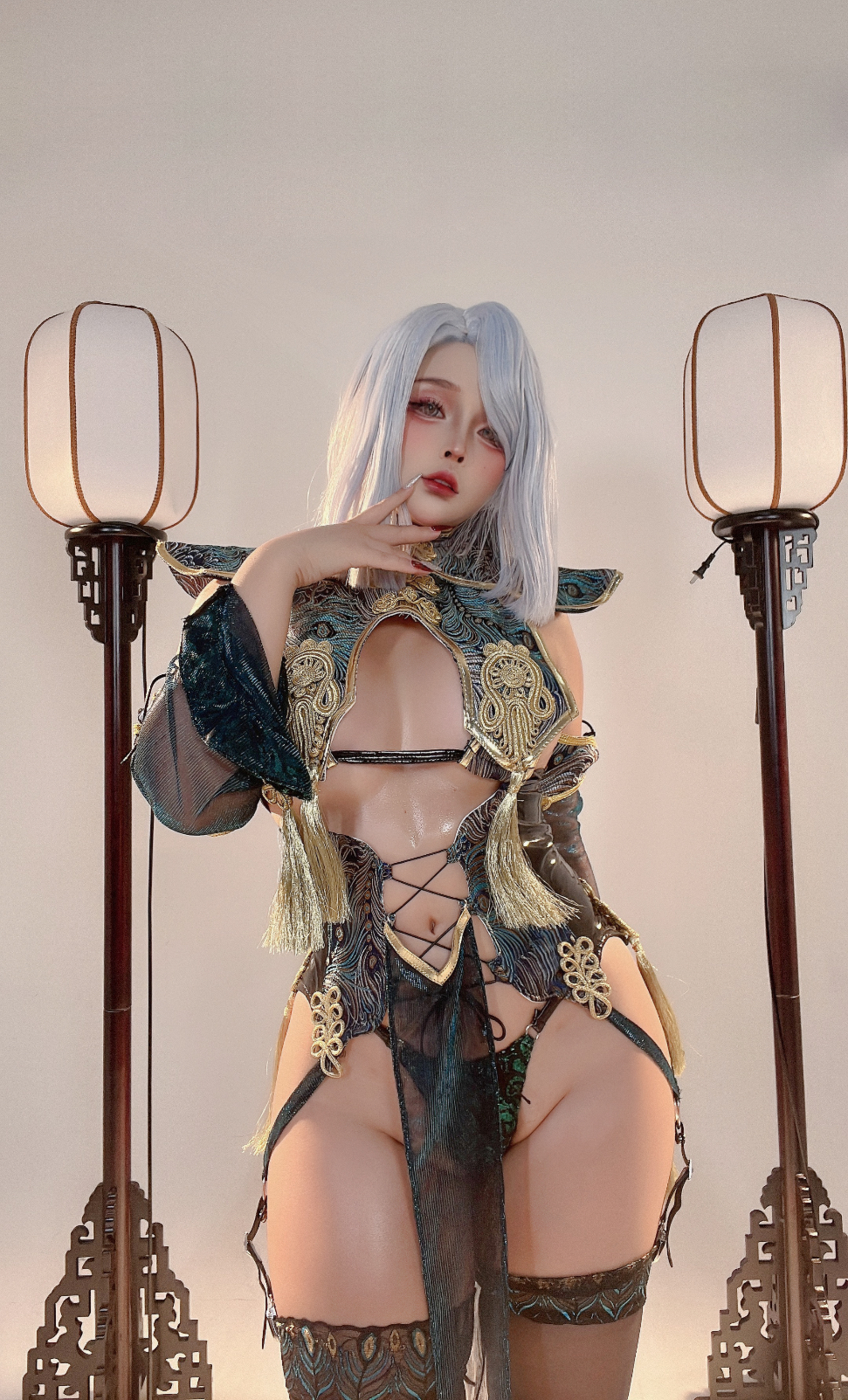HentaiVN.net - Ảnh 37 - Sayo Momo cosplay  - Shenhe Lunar - Genshin Impact