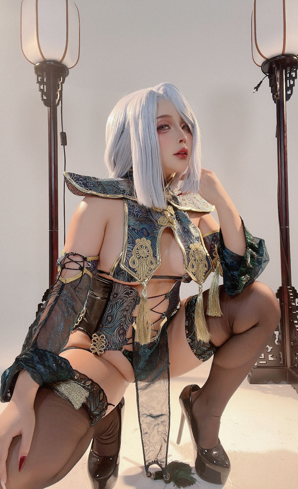 HentaiVN.net - Ảnh 40 - Sayo Momo cosplay  - Shenhe Lunar - Genshin Impact