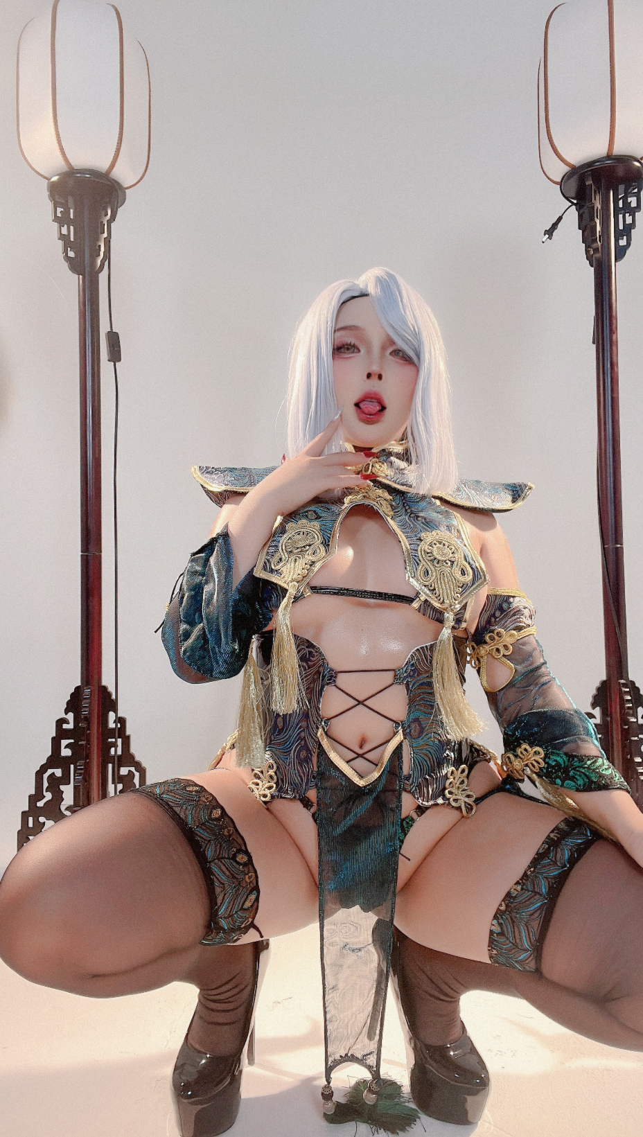 HentaiVN.net - Ảnh 41 - Sayo Momo cosplay  - Shenhe Lunar - Genshin Impact