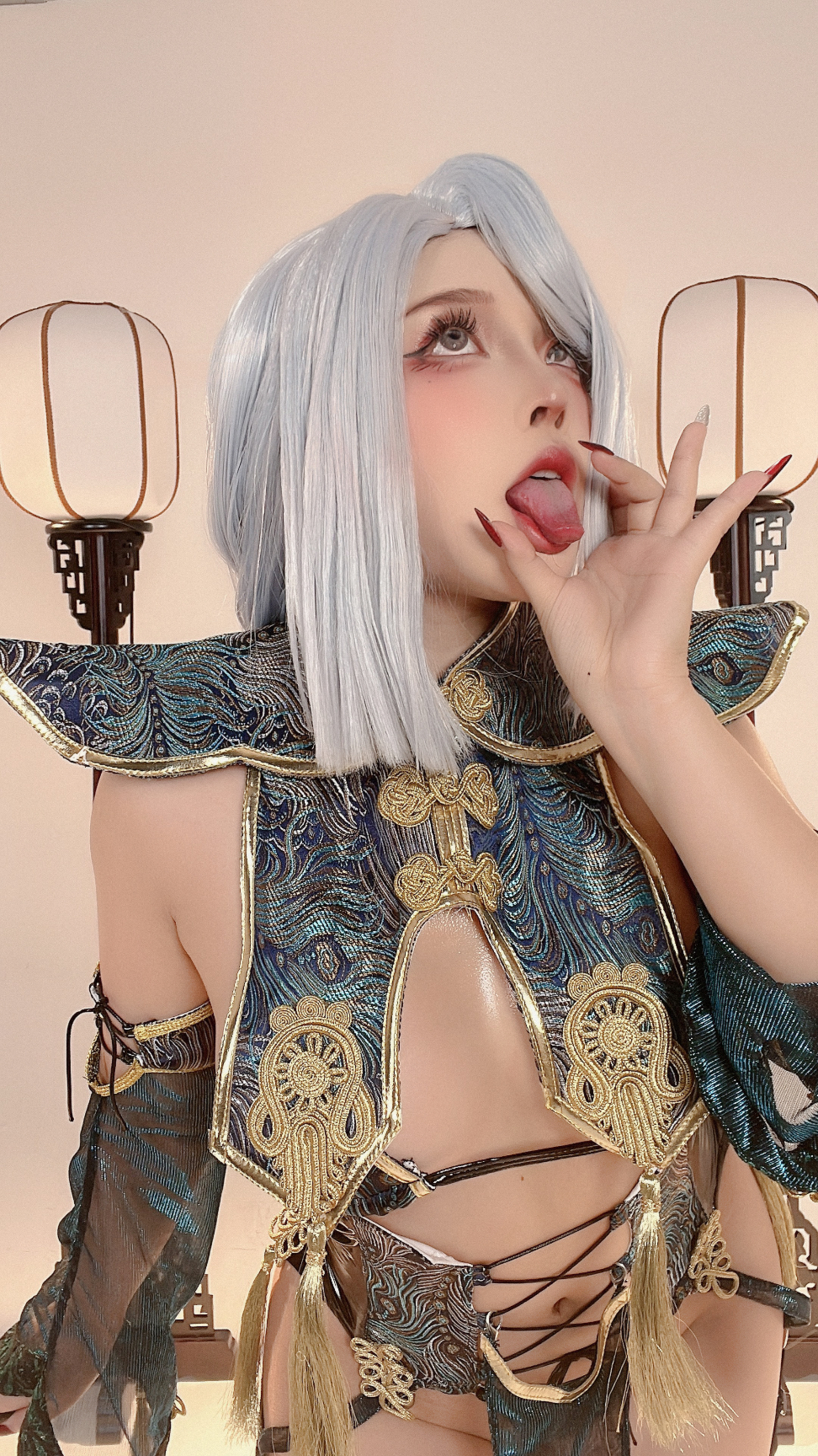 HentaiVN.net - Ảnh 54 - Sayo Momo cosplay  - Shenhe Lunar - Genshin Impact