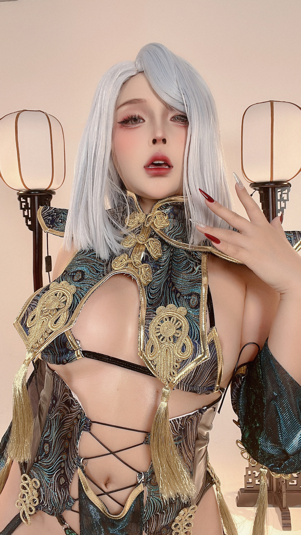 HentaiVN.net - Ảnh 56 - Sayo Momo cosplay  - Shenhe Lunar - Genshin Impact