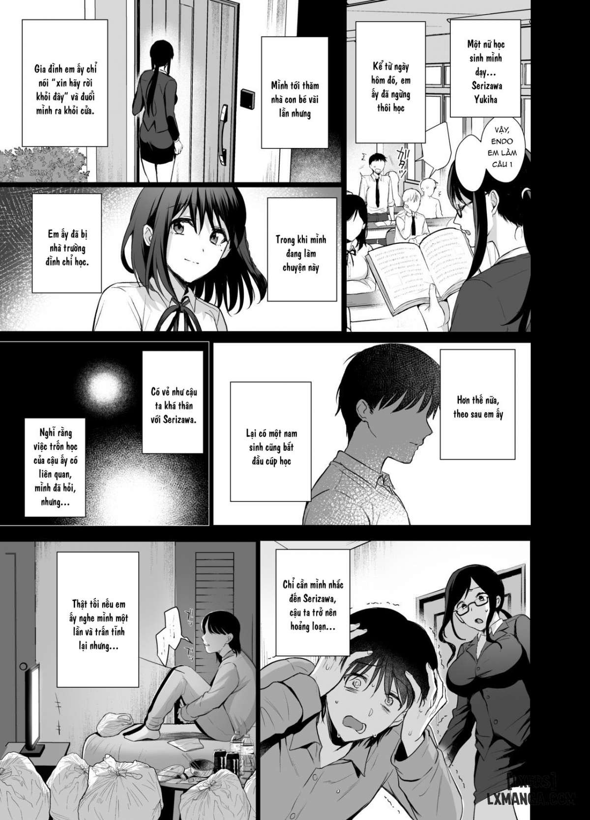 HentaiVN.net - Ảnh 21 - Toshoshitsu no Kanojo ~Seiso na Kimi ga Ochiru made - Chapter 4