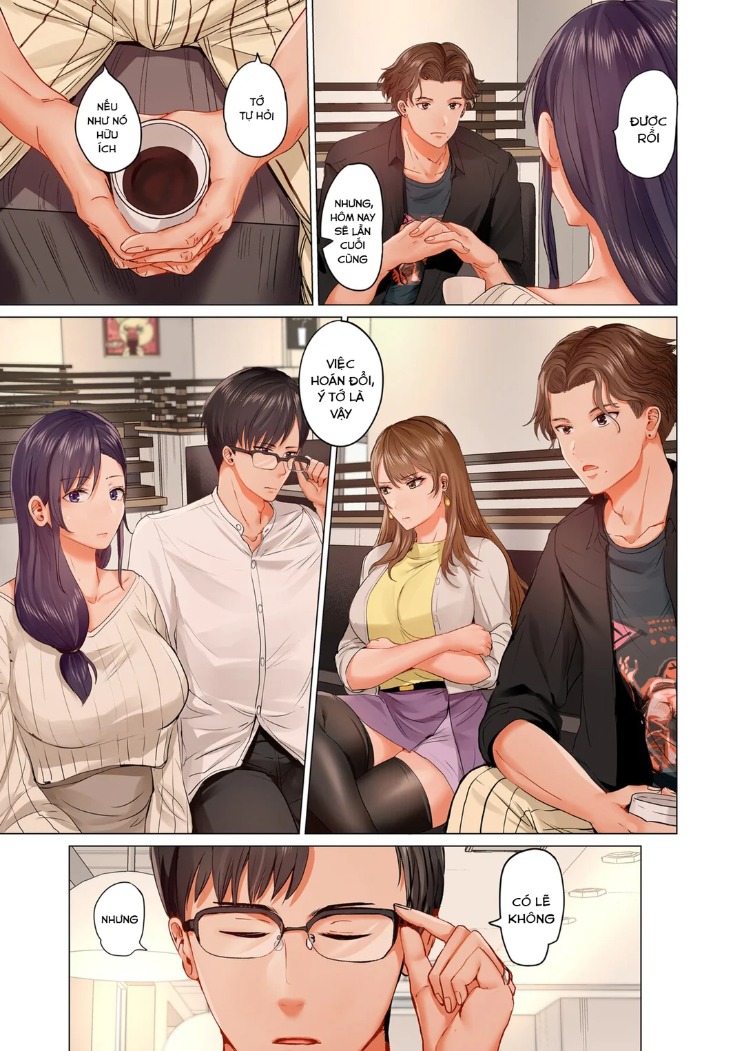 HentaiVN.net - Ảnh 8 - Trao đổi vợ chồng – Anh ấy tuyệt hơn chồng tôi - Ch. 7A