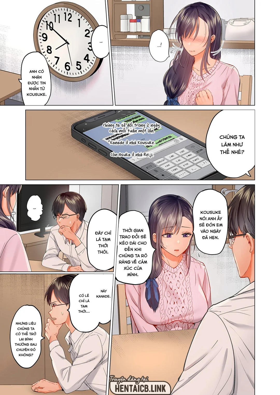 HentaiVN.net - Ảnh 30 - Trao đổi vợ chồng – Anh ấy tuyệt hơn chồng tôi - Ch. 5A