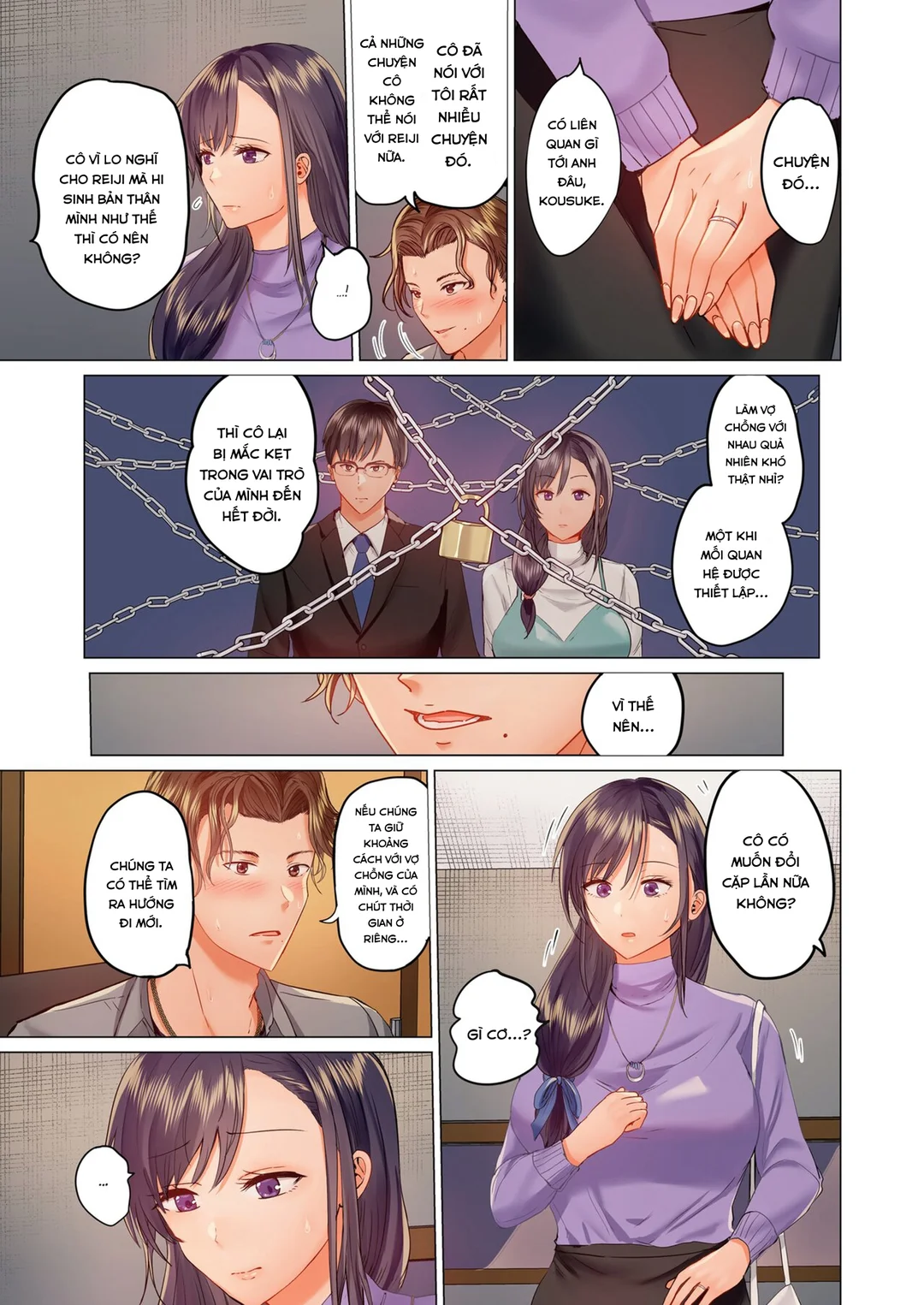 HentaiVN.net - Ảnh 10 - Trao đổi vợ chồng – Anh ấy tuyệt hơn chồng tôi - Ch. 5A