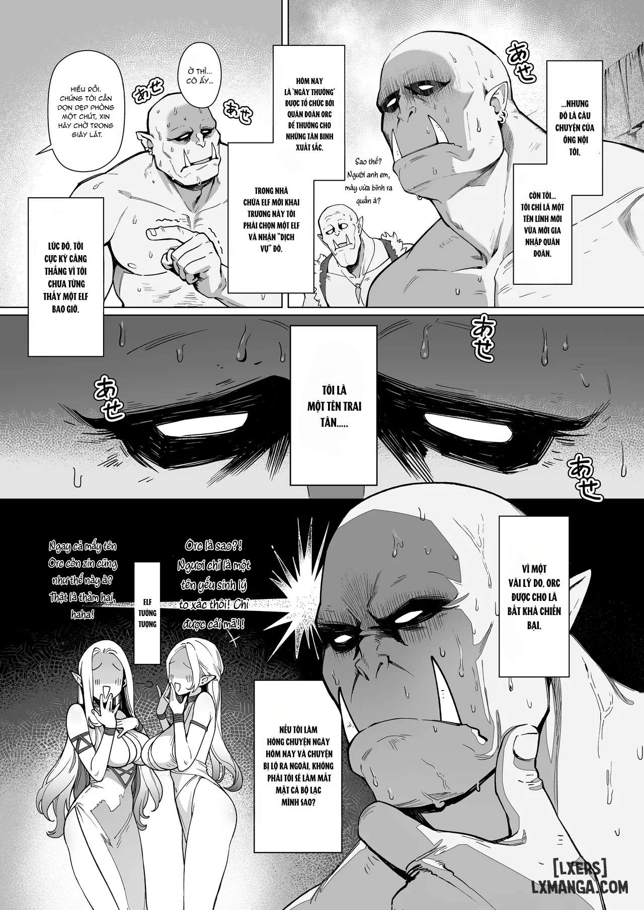 HentaiVN.net - Ảnh 4 - Yosei Shoukan 3-goushitsu Lacy ~Kasshoku Hada Elf o Shimei Shita Dotei Orc~ 1 - Chap 1