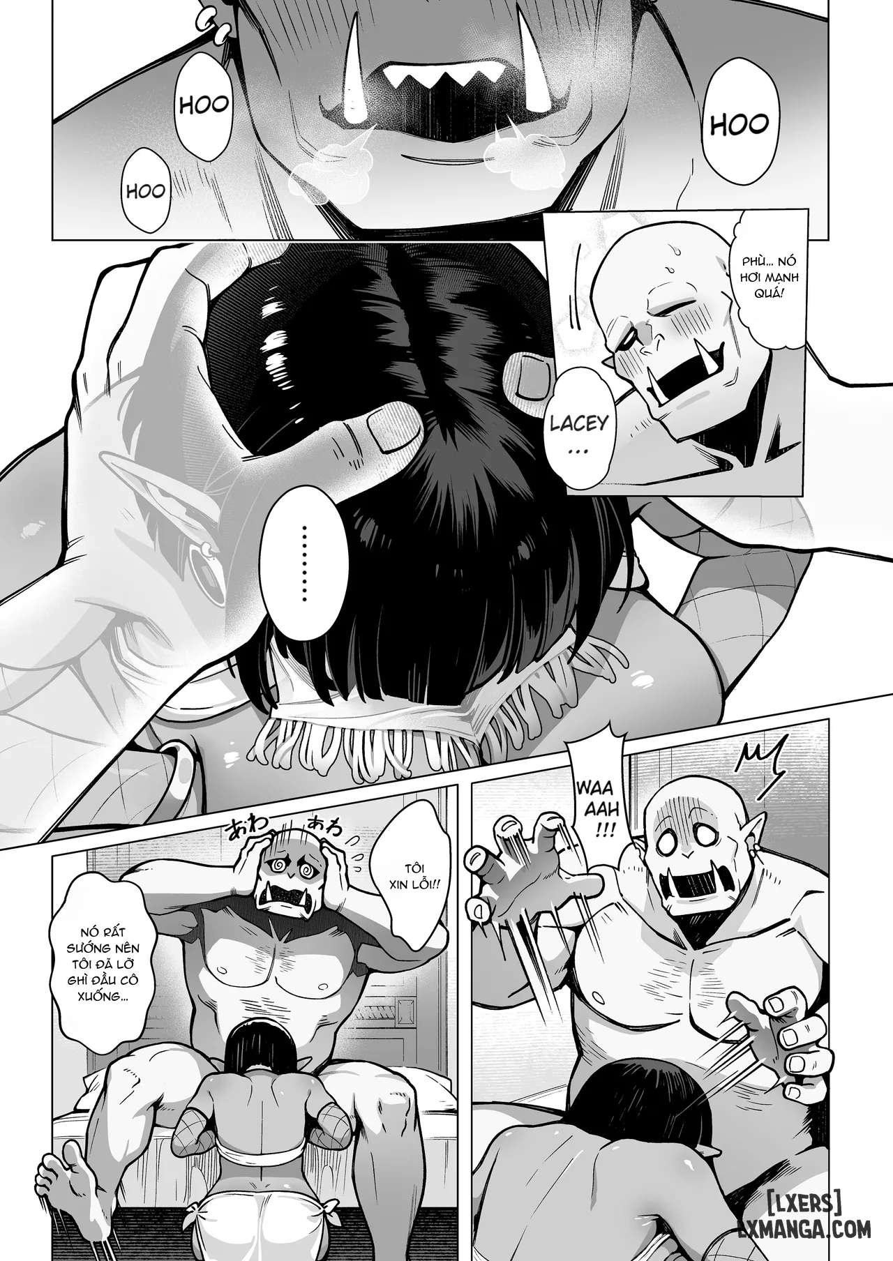 HentaiVN.net - Ảnh 14 - Yosei Shoukan 3-goushitsu Lacy ~Kasshoku Hada Elf o Shimei Shita Dotei Orc~ 1 - Chap 1