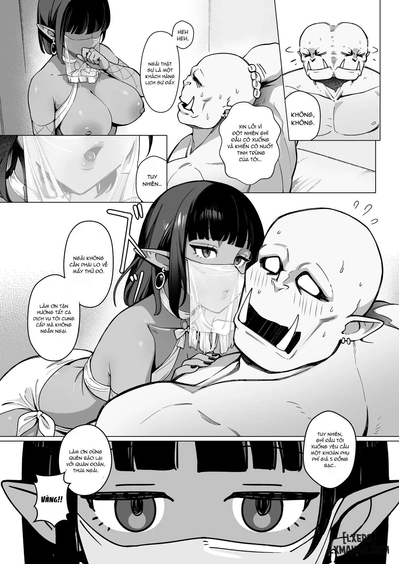 HentaiVN.net - Ảnh 16 - Yosei Shoukan 3-goushitsu Lacy ~Kasshoku Hada Elf o Shimei Shita Dotei Orc~ 1 - Chap 1